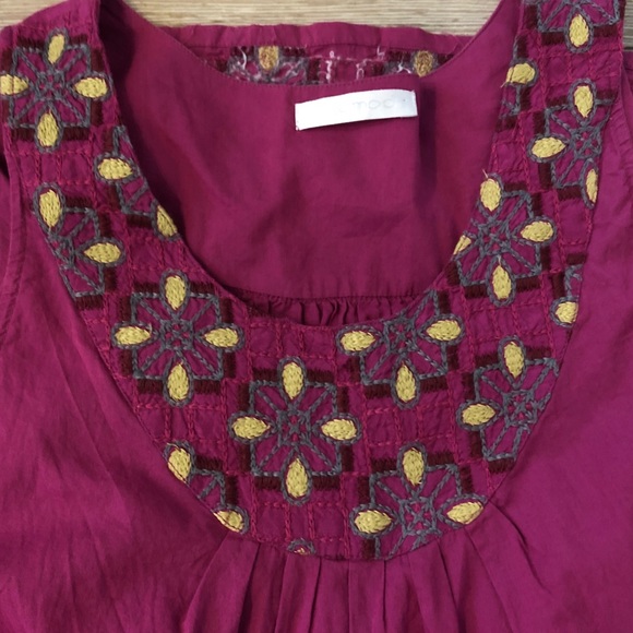 PROMOD embroidered boho tank size 6 - Picture 5 of 5